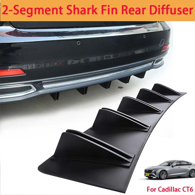 For Cadillac CT6 Shark Fin Rear Diffuser Split Chassis Spoiler Auto Aerodynamic Parts Aerodynamic Modification