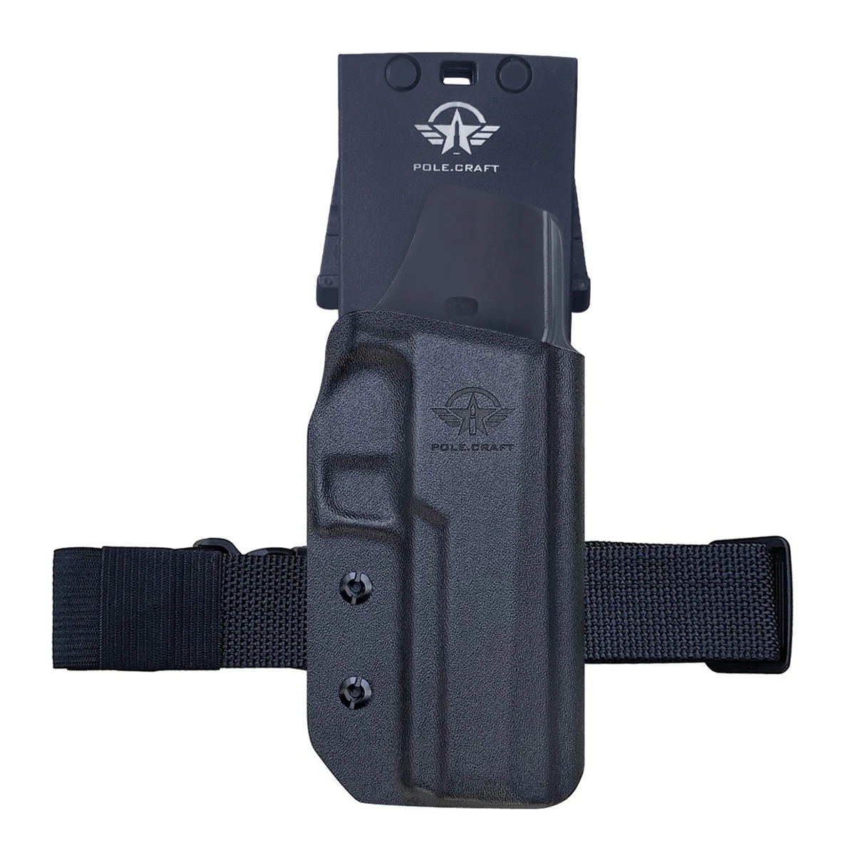 P320 Holster OWB Kydex for Sig P320 Carry / P320 Full  Case, Outside Waistband Carry 1.5-2 Inch Belt Clip with Leggings -OWB