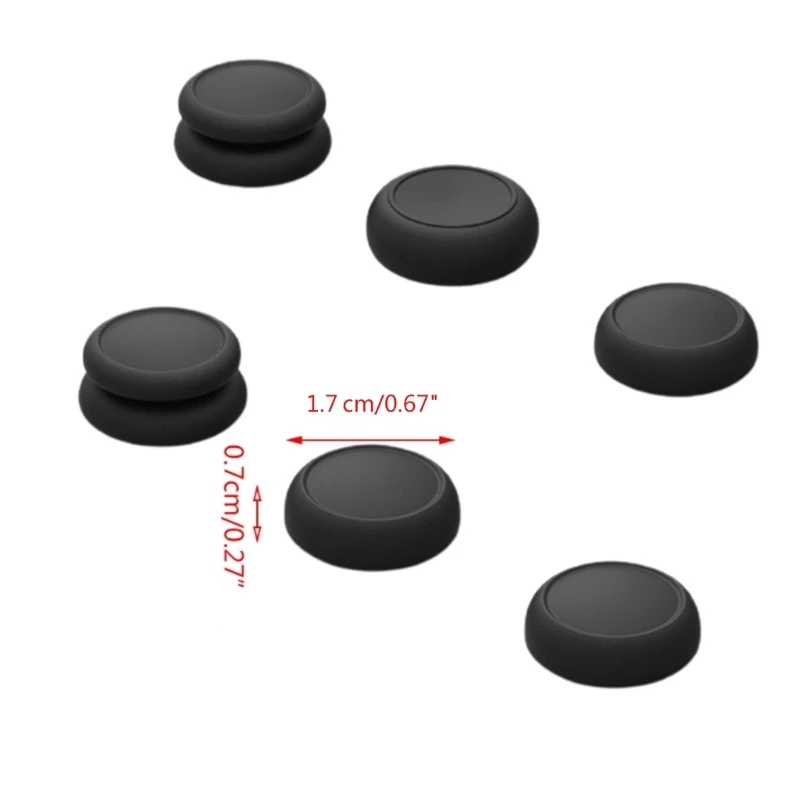 6 ชิ้น/เซ็ต Soft Thumb Grip จอยสติ๊กสำหรับ Lite Controller Thumbstick สำหรับกรณี