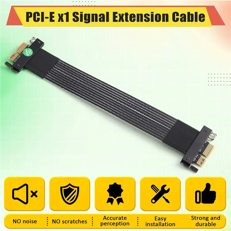 Best-Pcie 5.0 X1 To X1 Riser Cable 15Cm Male To Male Female-To-Female Network Card Sound Card LAN Card