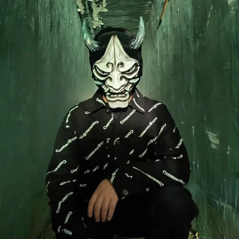 

Japanese-style Prajna mask HalloweenAnime Characters dress-up adult full-face men and women can wear decorative pendant