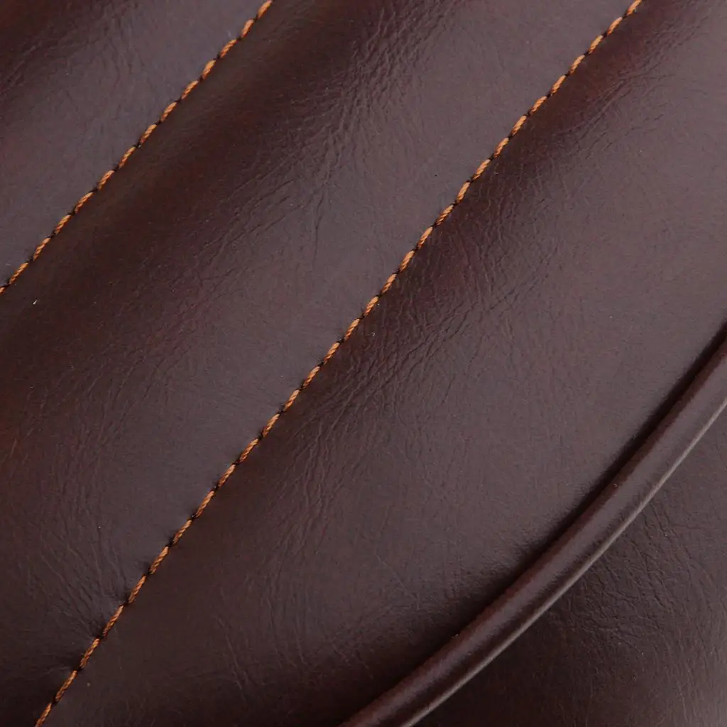 Flat Cafe Racer Saddle Brown Soft Leatherette Cushion Rhombus Pattern Universal Comfort for Motorcycle Restoration