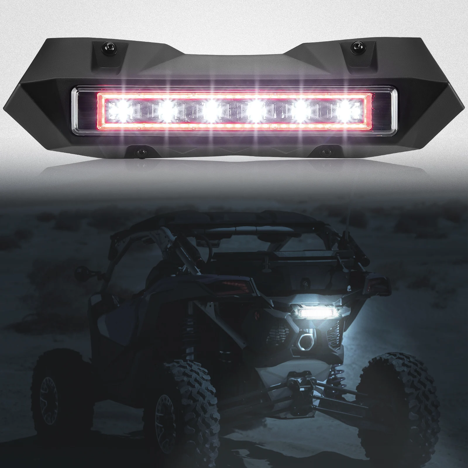 

KEMIMOTO UTV Rear Tail Brake Fog Light Compatible with Can-Am Maverick X3 Max R 4x4 Turbo DPS 2017-2023 Illumination Lamp