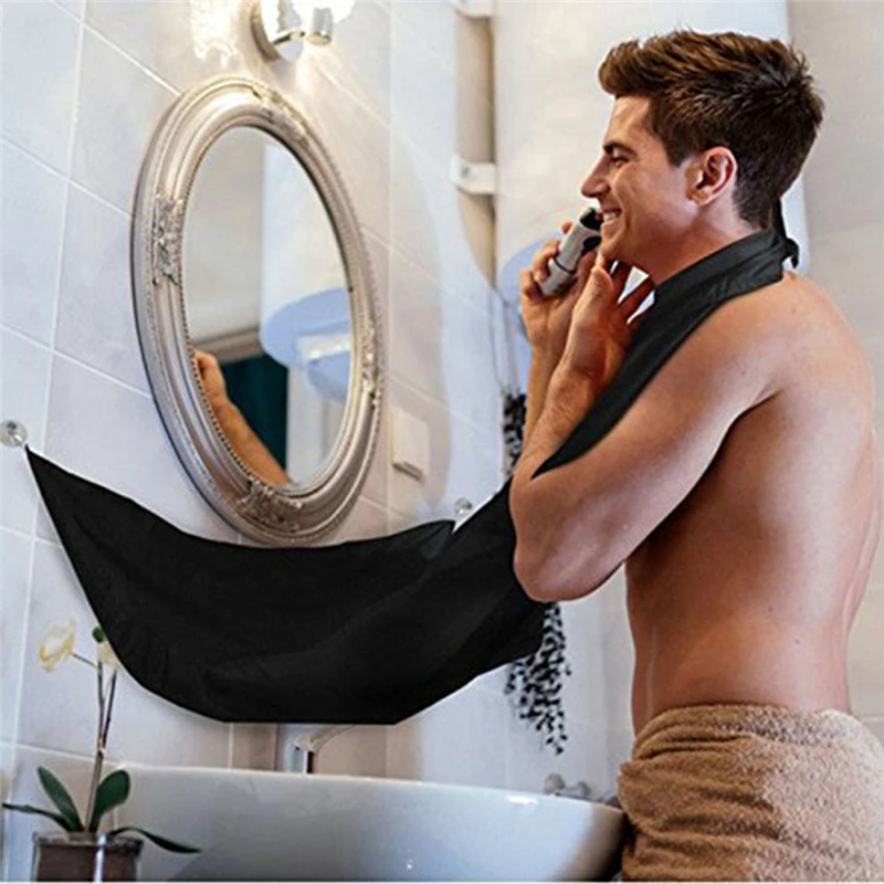 New Male Beard Shaving Apron Care Clean Hair Adult Bibs Shaver Holder Bathroom Organizer Gift for Man Male Storage Shelves