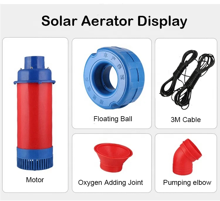 Feili High Quality Solar Powered Lake Fish Pond Float Type Aerators Review Fish Bait Farming Fountains  Design Kit Solar Aerator