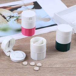 4 in 1 Pill medicine crusher grinder splitter tablet divider cutter storage box