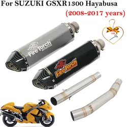 For Suzuki Hayabusa GSX1300R GSXR1300 2008 - 2017 Motorcycle Exhaust Mid Link Pipe Escape Muffler Connect Tube Mufller DB Killer