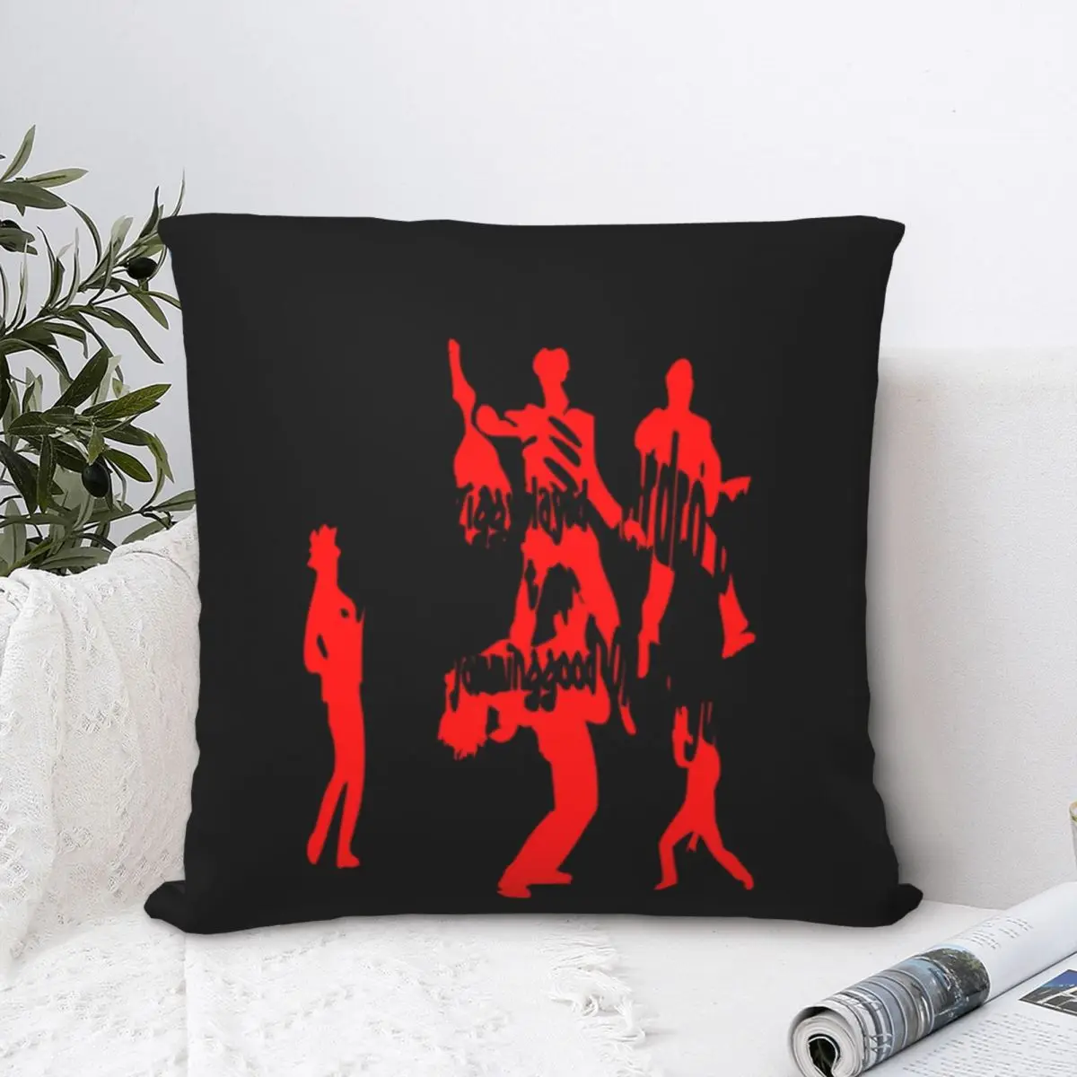 

Guitar Racerback Tank Top Square Pillowcase Polyester Pillow Cover Velvet Cushion Zip Decorative Comfort Throw Pillow For Home