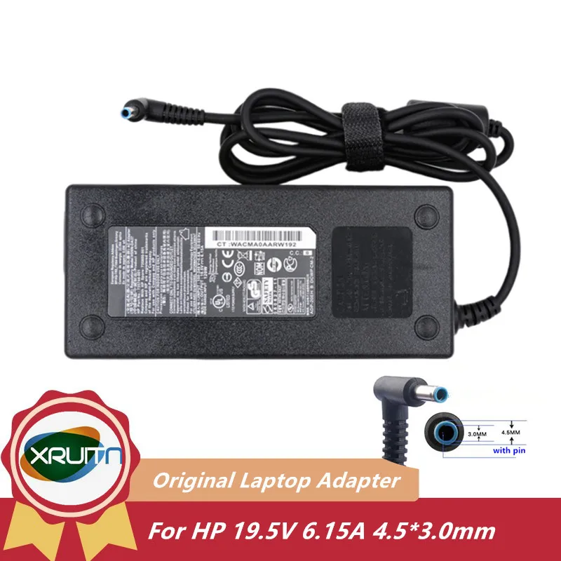 19.5V 6.15A 120W Laptop Power AC Adapter Charger Original For HP ENVY 15 17 TPN-Q173 710415-001 15-5102na 15-AX033 HST TPN-LA18