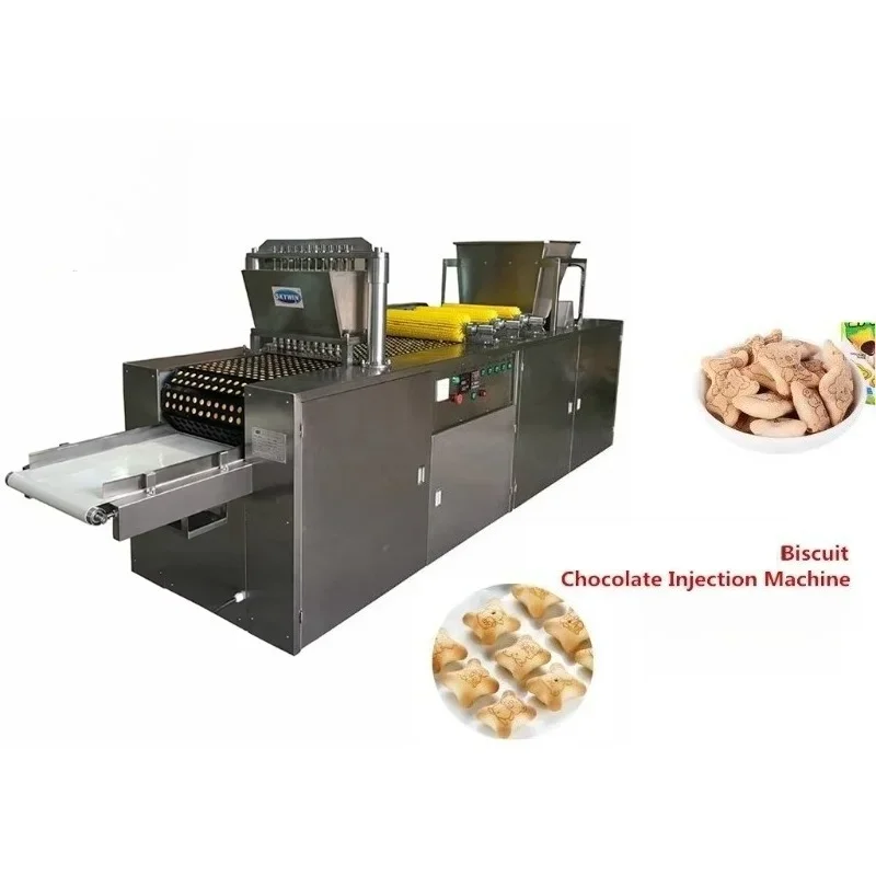 Customized Automatic Chocolate Injection Filling Machine Hard Filled Biscuit Production Equipment