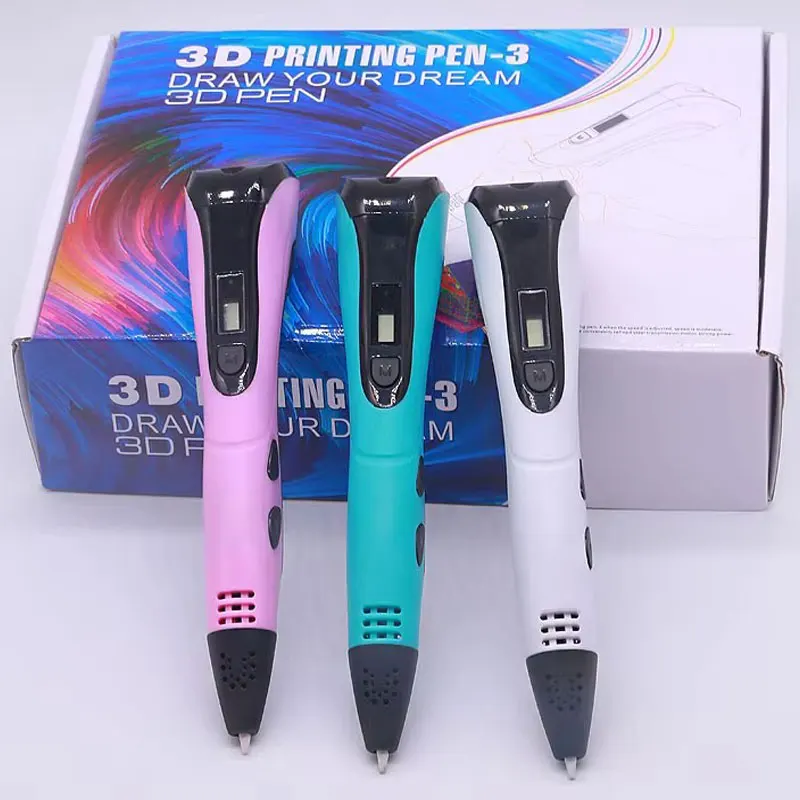 Bestverkopende multifunctionele 3D-pen van hoge kwaliteit met gratis kleurrijke PLA-filament voor kunstcreatie, modelbouw en kunstonderwijs