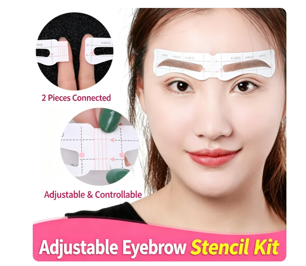 Straight Eyebrow Makeup Tool Lazy Person's Eyebrow Drawing Card Set of Accessories for Easy Brows Drawing Home Garden Tools