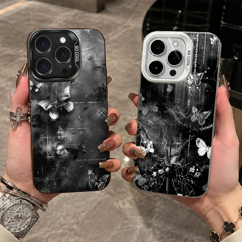Butterfly & Chain Print Case for Xiaomi Redmi 15 15C 14C 13 13X 13C 12 12C 10 10A 10C A5 A4 A3 Turbo 4 K80 K70 K60 K50 K40 Pro