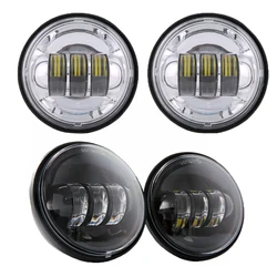 1 Pair 4.5“ 4 1/2 inch Motorcycle LED Fog Passing Auxiliary Light For Yamaha Classic FLHR Road King Dyna 4.5Inch LED Fog Light