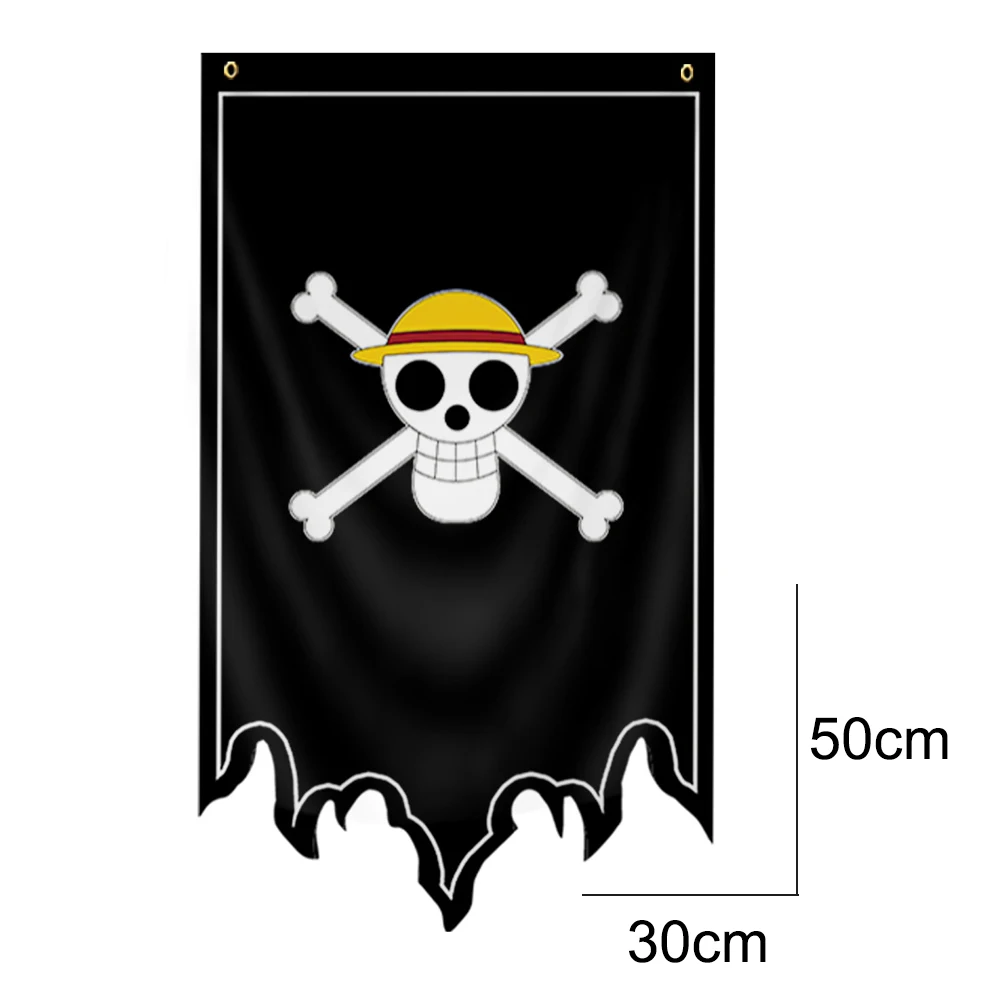 Anime One Piece Flag Cosplay Luffy Zoro Shanks Ace Marshall Polyester Cartoon Party Pirate Ship Flag Sign Home Decor Accessories