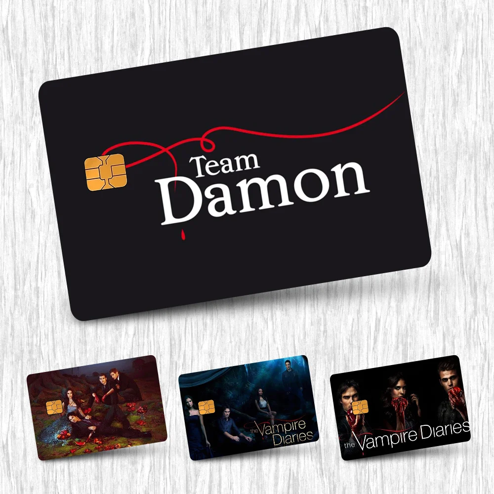 The Vampire Diaries Card Stickers Credit Card DIY Card Protector Stickers Waterproof Film Skin Cover
