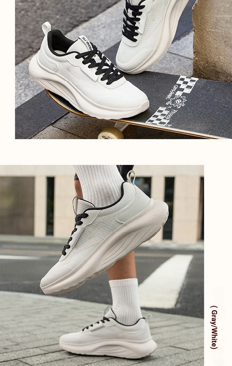 361 Degrees Herren-Freizeitschuhe, weiche Sohle, elastisch, bequem, atmungsaktiv, schwarze und weiße Mesh-Sneaker für Männer 672616702 – Detail 13