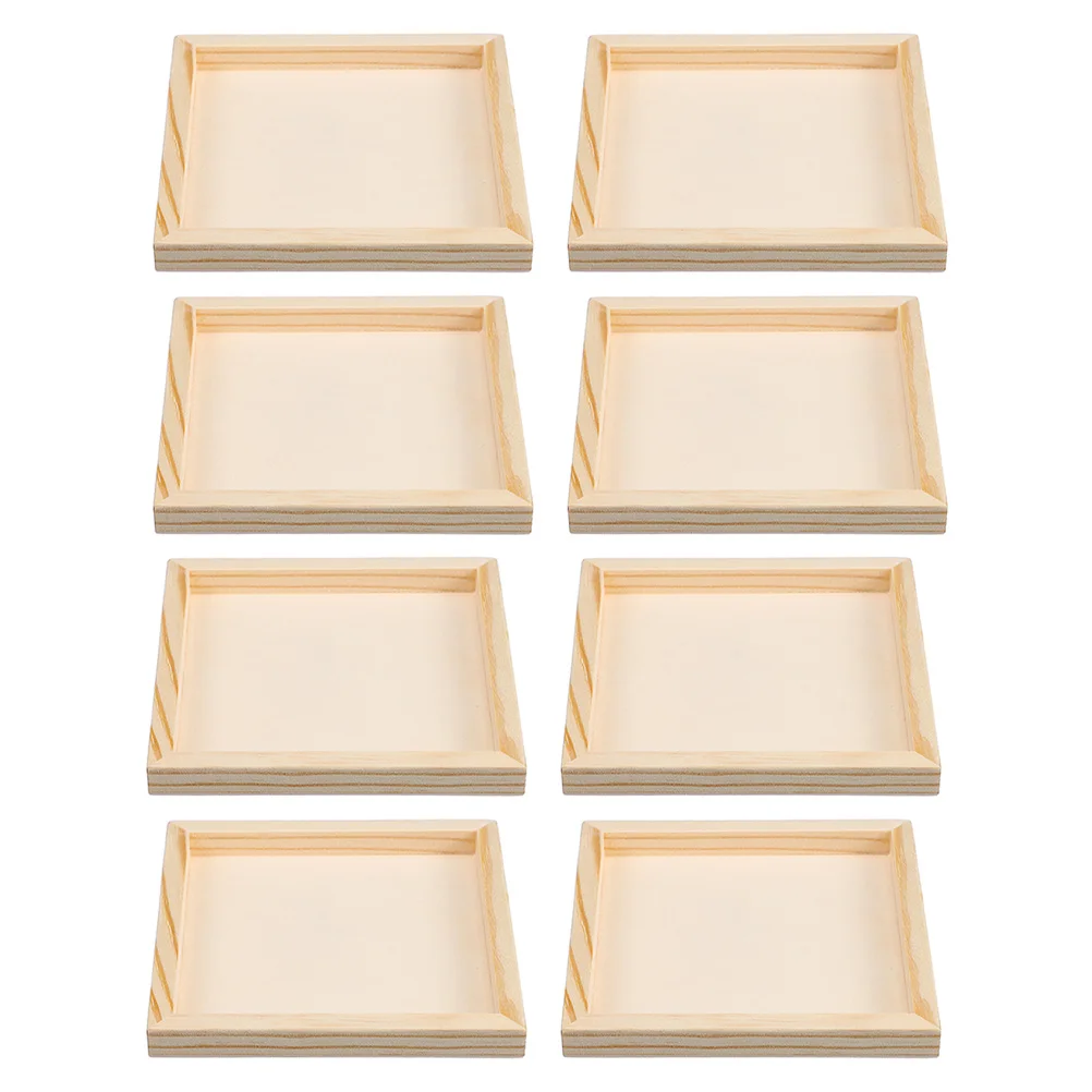 

8Pcs Puzzle Storage Tray 3D Wooden Organizer for Sorting Pieces Portable Lightweight Design for Home Or Travel Use