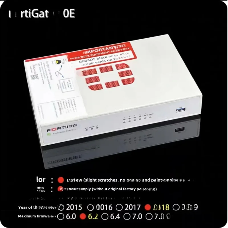 95% New FortiGate 30E Fortinet Firewall Firmware 6.2 Full Gigabit Suitable For Learning VPN FG-30E