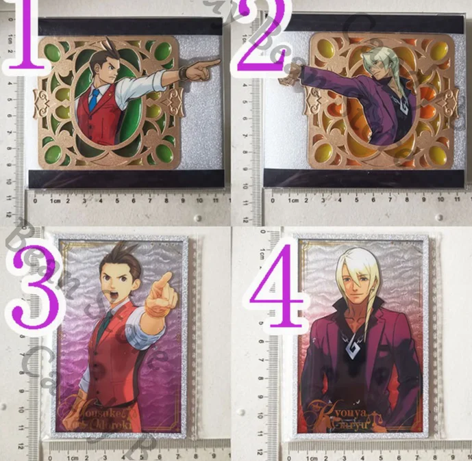 Cosplay authentique en acrylique d'Anime Ace Attorney Apollo Justice Klavier Gavin ‌ Carton coloré pour dessins animés ‌ Ornement de table en métal, cadeau