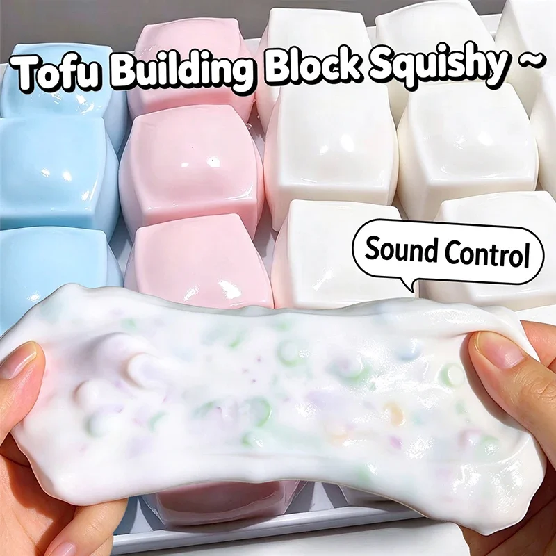 Building Block Fruit Durian Pineapple Bun Squeeze Sensory Toy Mango Lemon Crunchy ASMR Sound Stress Anxiety Relief ADHD Gift