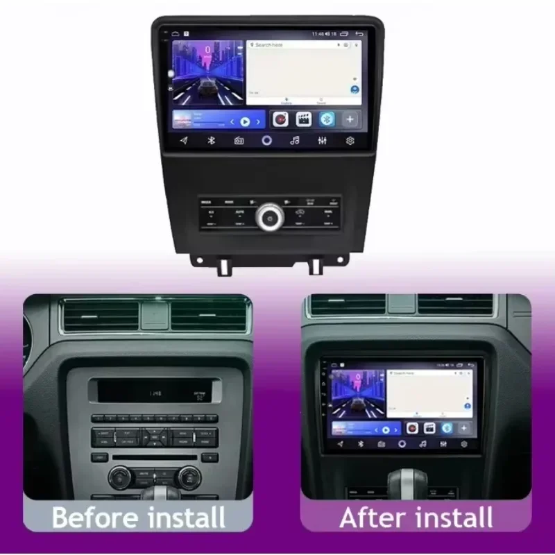Car GPS Navigation Multimedia Player Radio Tape Recoder Head Unit Carplay For Ford Mustang 2010-2014 10 Inch Android 13.0 2+32GB