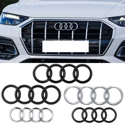 ABS Car 4 Ring Logo Badge Car Front Grille Rear Trunk Car Emblem For Audi A1 A3 A4 A5 A6 A7 Q3 Q5 Q7 S3 S4 S5 S6 RS3 RS4 RS5 RS6