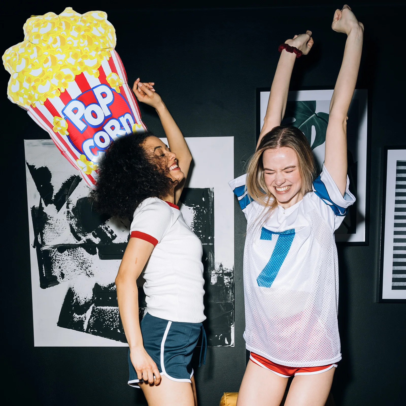2 Stuks Popcorn Thema Folie Ballon Levendige Film Night Party Decoratie Benodigdheden Popcorn Decoraties Halloween Ballons