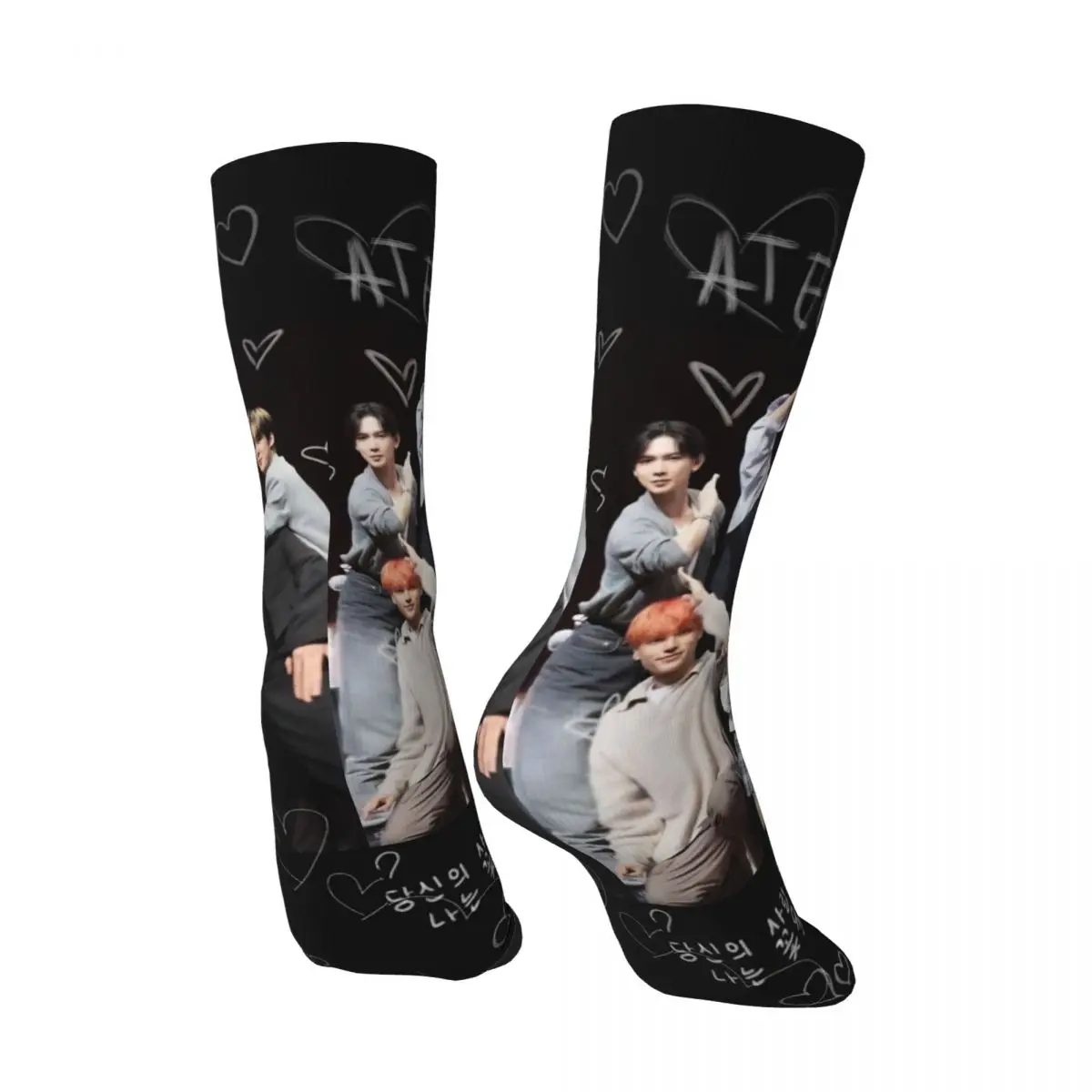 Ateez الكورية الفرقة الجوارب في ألبوم الخيال الخاص بك جوارب القوطية الخريف المضادة للانزلاق للجنسين الرجال الجوارب جودة الجري جوارب رياضية