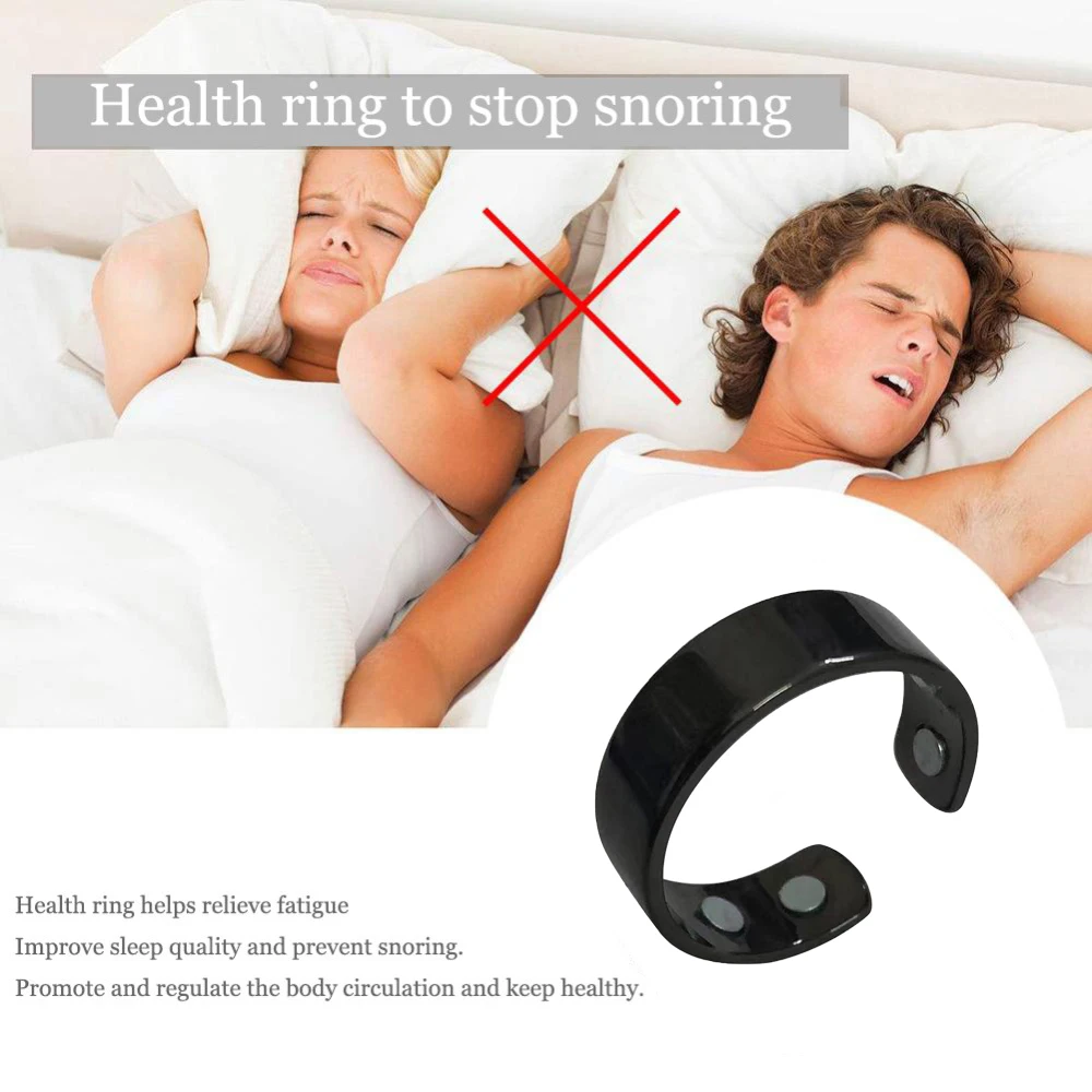 Anti Snoring Device Ring Magnetic Therapy Acupressure Treatment Against Finger Ring Anti Snore Ring Stopper Sleeping Aid Device