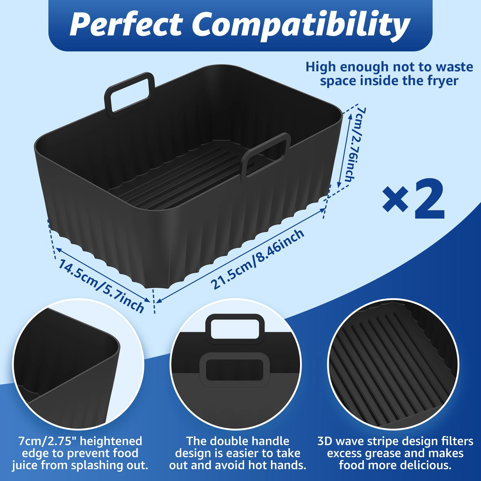 2 szt. Silikonowe wkładki do f – Kitchen Baking Pan recenzja i cena
