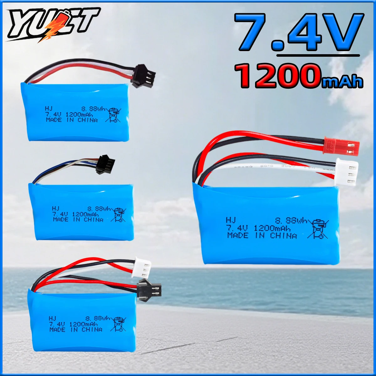 

7.4V 1200mAh 2S LiPo Battery High-Capacity Upgrade Parts with JST SM3P Plug For WLtoys 917 Boat MN99S 82T C24-1 LD1804 RC Cars