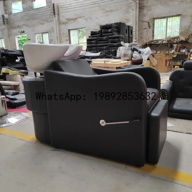 

CZ Hair Shampoo Bed Barber Shop Hair Salon Semi-Reclining Shampoo Bed High-End Ceramic Basin Sitting Hair Salon Shampoo Bed