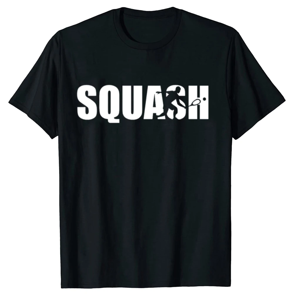 Lustige Squash-Spieler-Grafik-T-Shirts für Herren und Damen, modisches, lässiges T-Shirt aus 100 % Baumwolle, lockeres, übergroßes Hip-Hop-T-Shirt – Detail 2