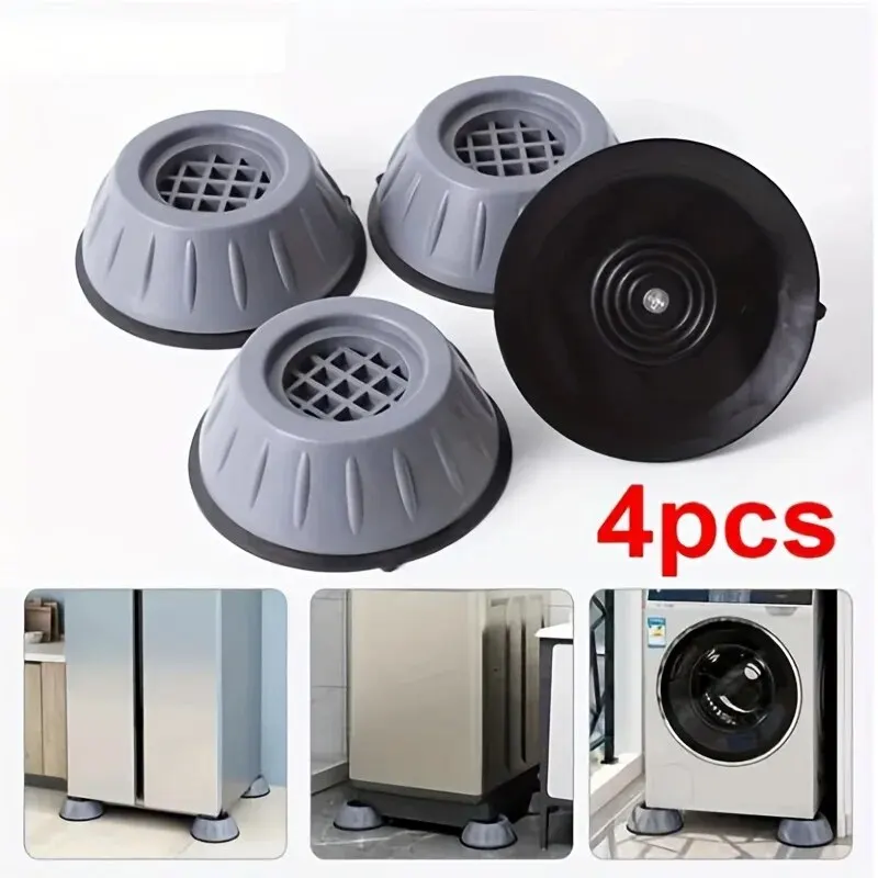 4pcs Anti Vibration Feet Pads Rubber Mat Slipstop Silent Dampers Stand Universal Washing Machine Refrigerator Furniture Foot Pad