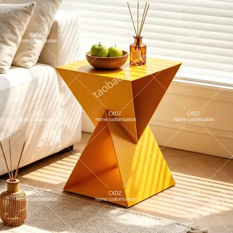 Modern minimalist style geometric triangle edge a few living room sofa corner a few premium shelves bedroom bedside table
