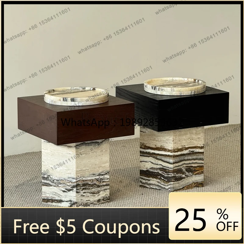 

W1 Italian minimalist cave stone edge few living room modern light luxury high-end edge few