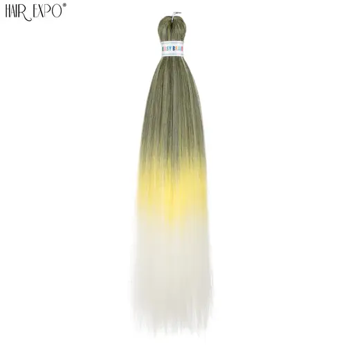 26Inch Easy Braids Hair Synthetic Colourful Pre Stretched Braiding Hair Extensions Jumbo Braids Ombre Yaki Long Straight Hair - Image 74