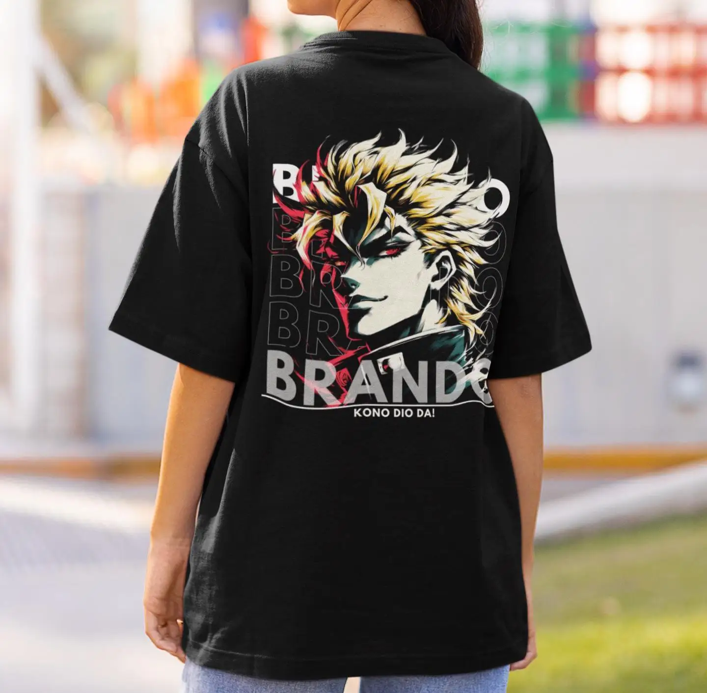 تي شيرت أنيمي ديو براندو جوجو مغامرة غريبة تي شيرت جرافيك جوجو ديو براندو قميص الظلام الجرونج ملابس الشارع الشهير ميرش جوجو كونو ديو دا