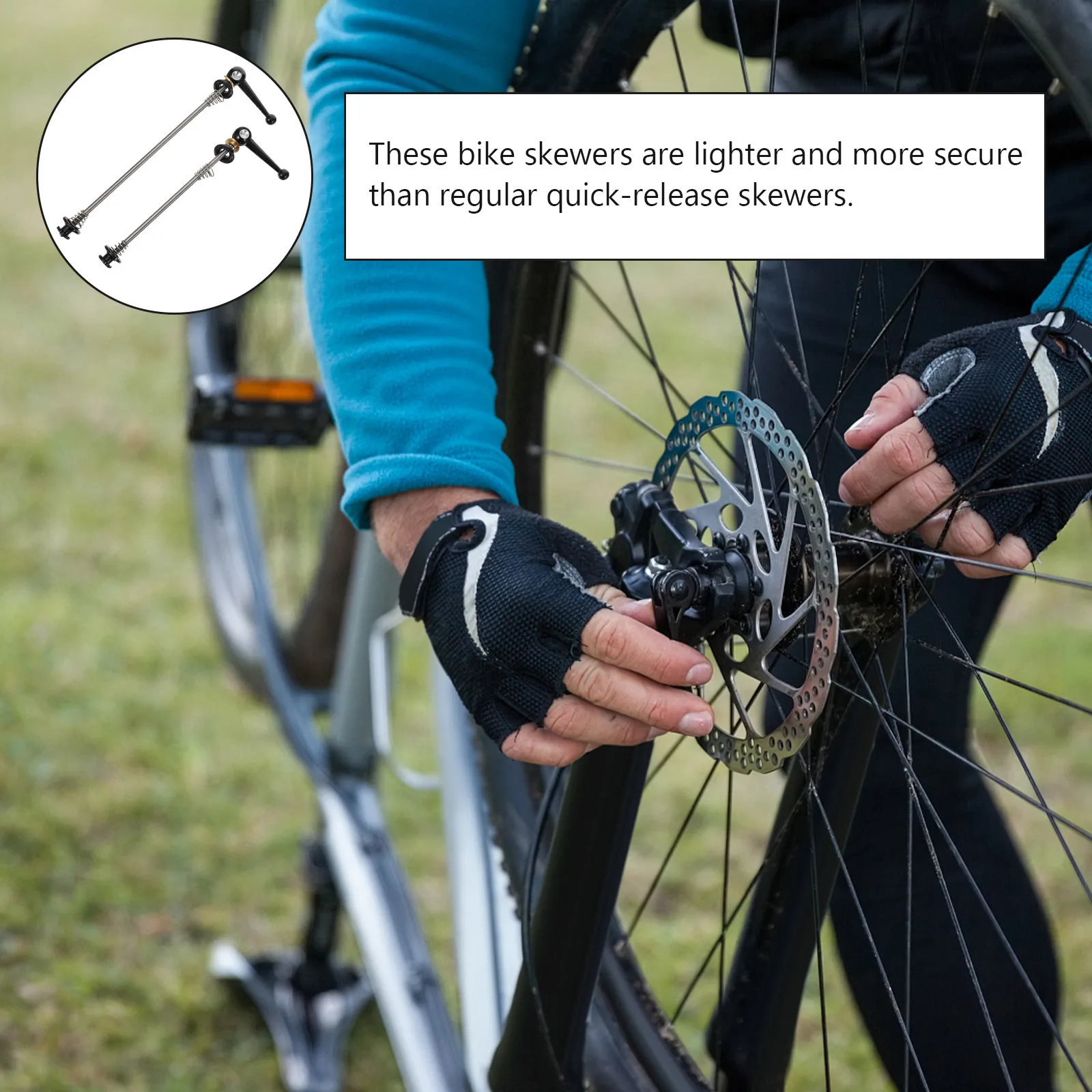 

1Pair Stylish Minimalist Design Bike Quick Release Skewers Durable Rugged High Strength All Bikes Bicycles Skewer