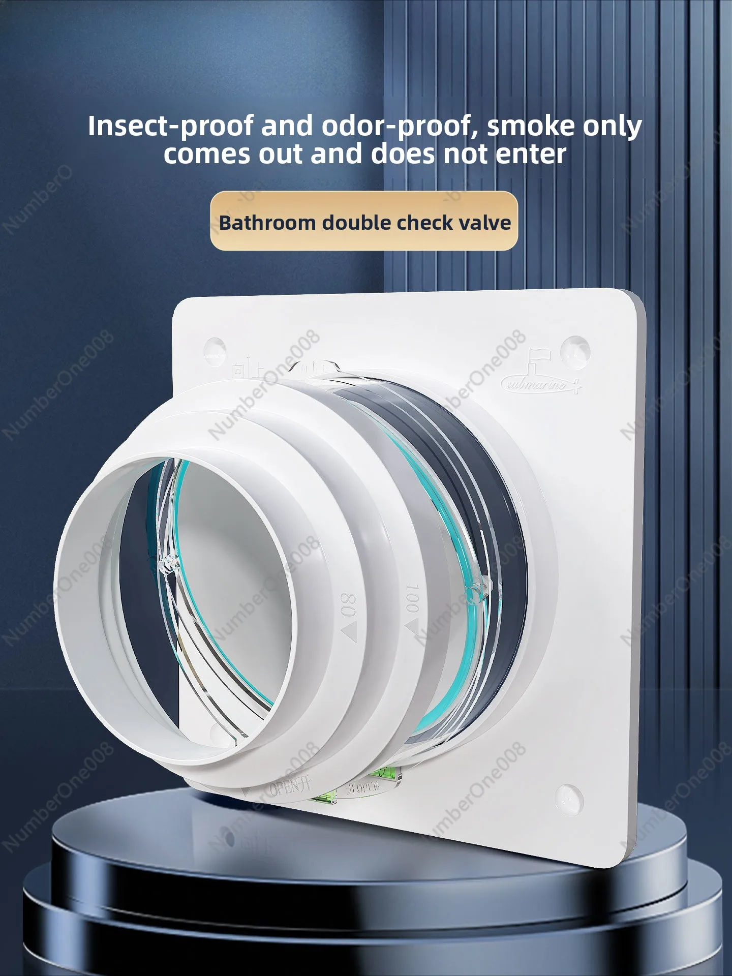 

Universal Bathroom Air Admittance Valve, One-Way Check Valve for Exhaust Fan & Vent Pipe, Prevents Odor Backflow