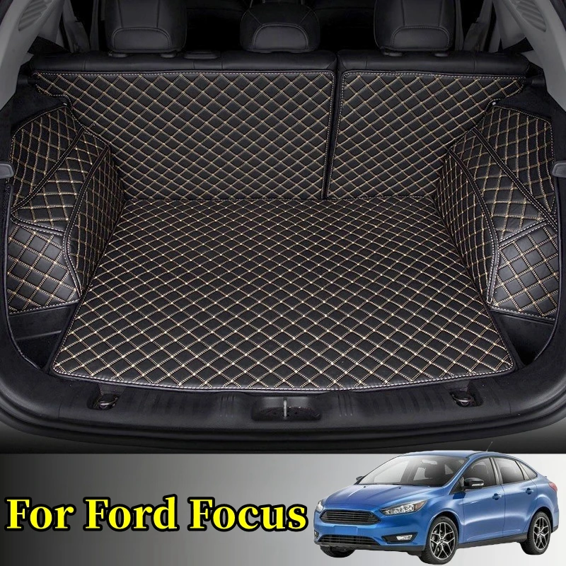 Customized Car Trunk Mats Fit For Ford Focus 2006 2007 2008 2009 2010 2011 2012 - 2018 2019 2020 2021 Auto Interior Accessories