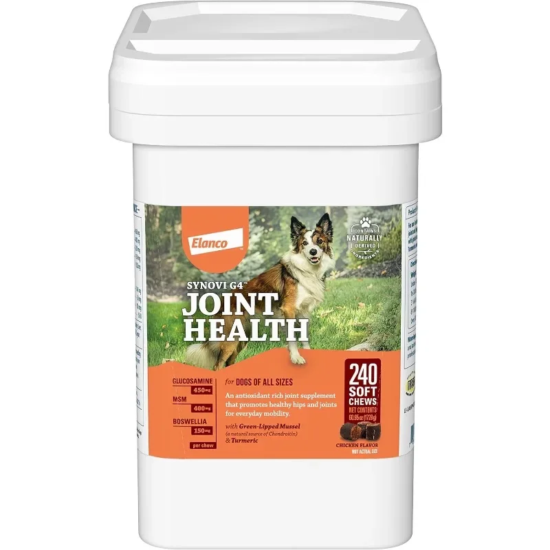 

G4 Dog Joint Supplement Chews, 240-Count, for Dogs of All Ages, Sizes and Breeds