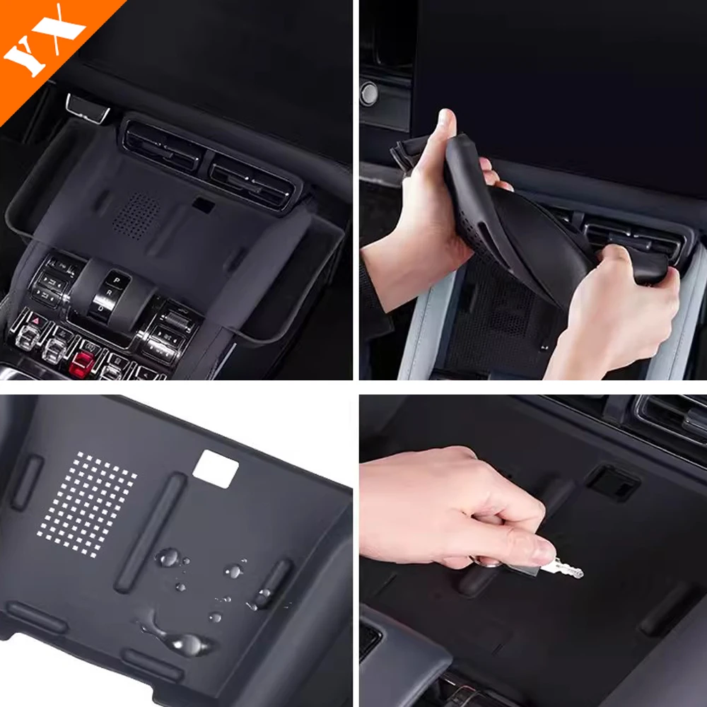 For BYD Leopard 5 Accessories 2024 2025 Car Wireless Charging Silicone Pad,Central Control Storage Box Pad,Anti Slip Protection
