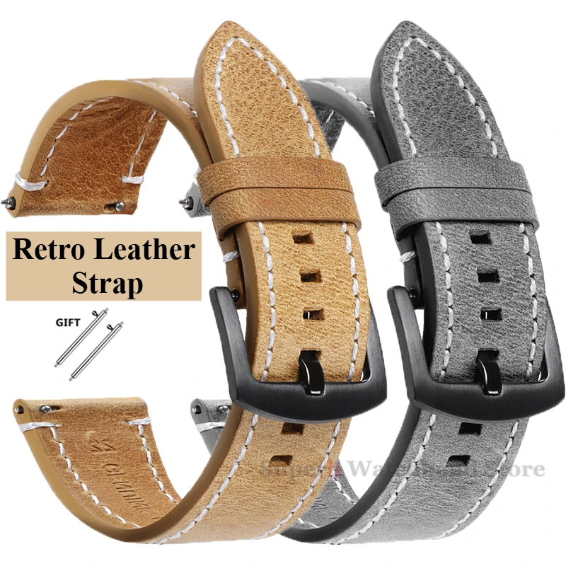 18 مللي متر 19 مللي متر 20 مللي متر 21 مللي متر 22 مللي متر 24 مللي متر حزام ساعة جلدي عتيق لهواوي GT2 3 42 مللي متر 46 مللي متر حزام بني أصفر لهاتف سامسونج جالاكسي