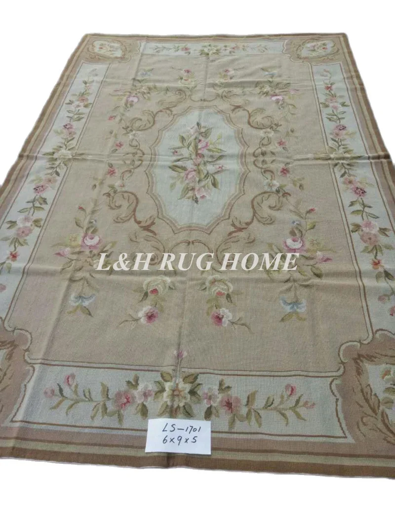 

Free shipping 10K 6'x9' Handmade carpets needlepoint woolen rugs handmade rugs for home decoration