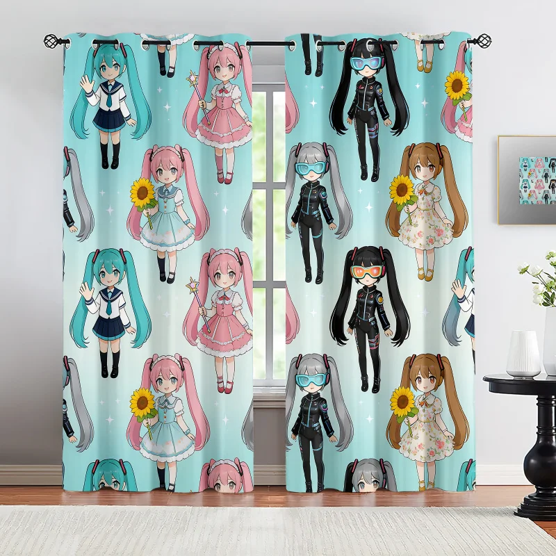 2pcs-hatsune-miku-multi-outfit-chibi-blackout-curtains-cute-anim-window-drapes-fans-room-kids-room-teen-girls-room-decor-gift
