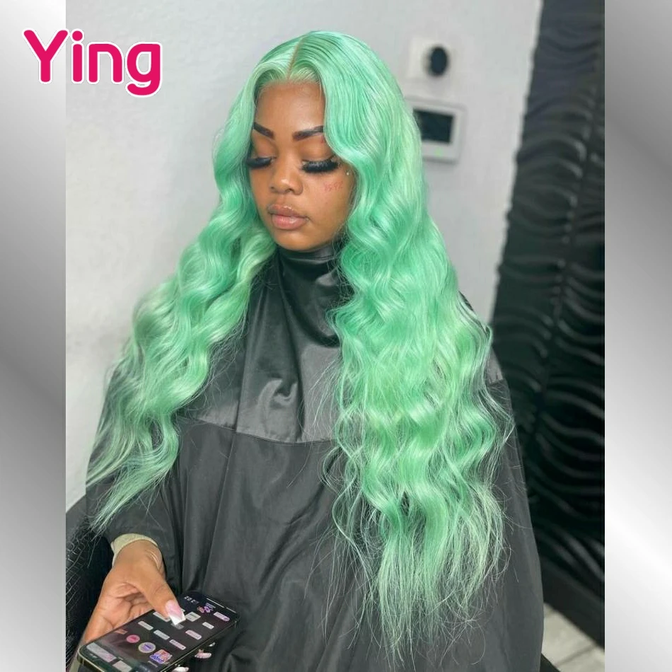 

Ying Turquoise Colored Body Wave 13x6 Lace Frontal Wig Human Hair Brazilian Remy 13x4 Lace Front Wig PrePlucked With Baby Hair