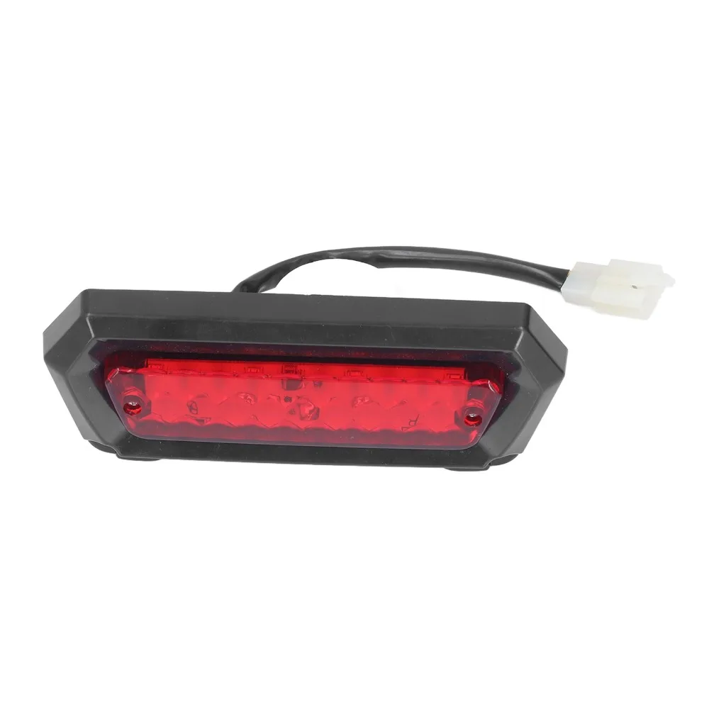 Replacement 12V Voltage Brake Light 3 Wire Plug Red Reflective Lens Motorcycle Tail Light Stop Running Light For Quads