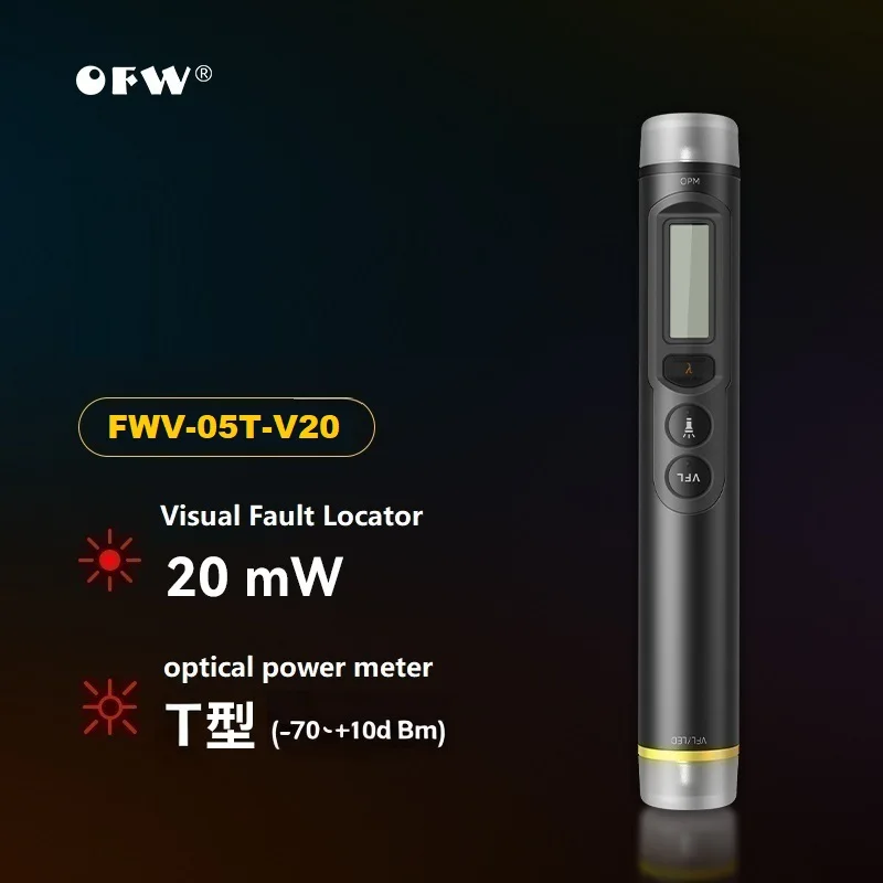 OFW 3-in-1 Glasvezeltester 20/30mW Visuele Foutzoeker -70~+10/-50~+30dBm Optische Vermogenmeter OPM VFL